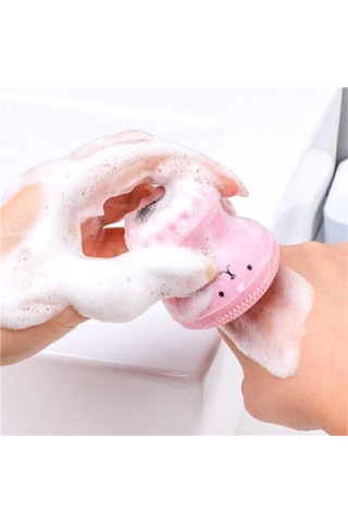 Peeling Etkili Mini El Yüz Cilt Temizleme Fırçası Silikon Temizlenmesi Kolay Siyah Nokta Giderici 4