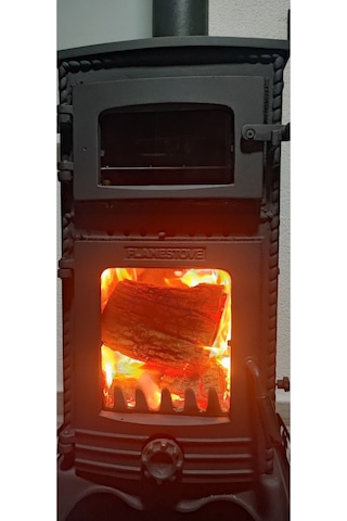Majör Tek Camlı Kuzineli Döküm Soba