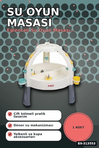 Ayarlanabilir Bacaklı 82 Cm Kum Ve Su Oyun Masası - 24 Ay+ Çocuklar İçin Çift Bölmeli Bx-313553 Diğer