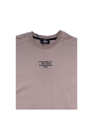 Carinos Erkek Çocuk Pamuklu I Have An Kabartma Yazılı Tshirt-14050-vizon Vizon
