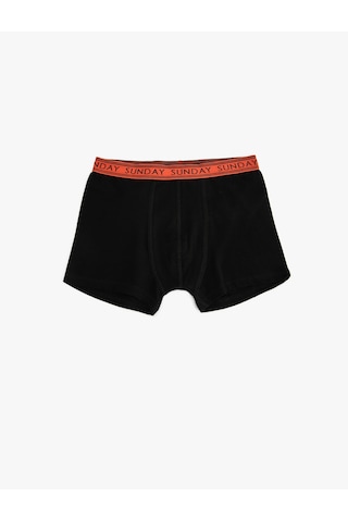 Koton 3'lü Boxer Seti Slogan Yazı Detaylı Siyah 5slm90048mk Siyah