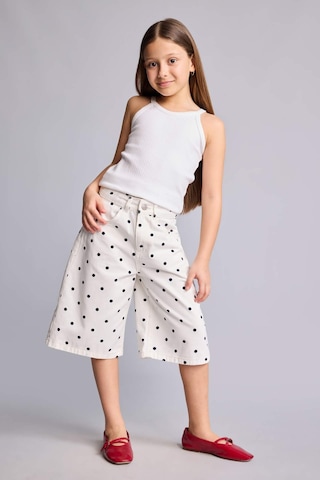 Defacto Gabardin Kapri Kız Çocuk H6565a826smwt34 Beyaz-wt34