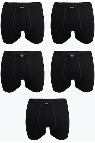 Erkek Siyah 5 Li Likralı Yumuşak Bambu Boxer 5Ant1273 001