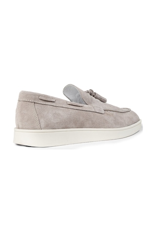 Deery Erkek Gri Hakiki Süet Püsküllü Loafer Ayakkabı - 01994mgrıc02 Gri