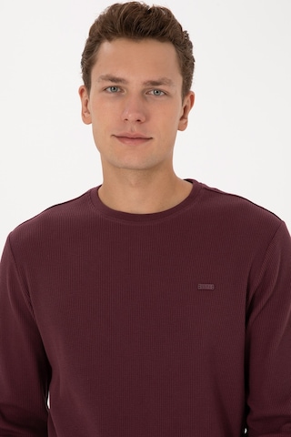 U.S. Polo Assn. Erkek Regular Fit Bisiklet Yaka Bordo Sweatshirt 50316390-VR177