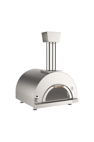 Oveneat Gazlı Double Stainless Steel Pizza Fırını Gümüş - Siyah