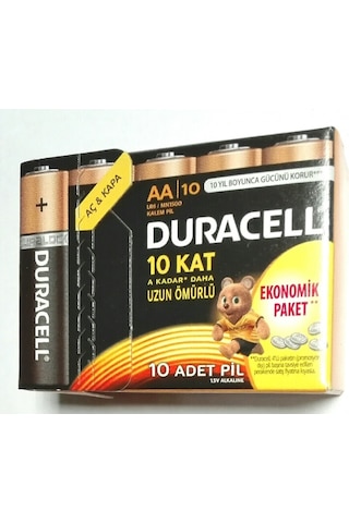 Duracell Aa Kalem Pil 1.5V Alkalin 10 Ad