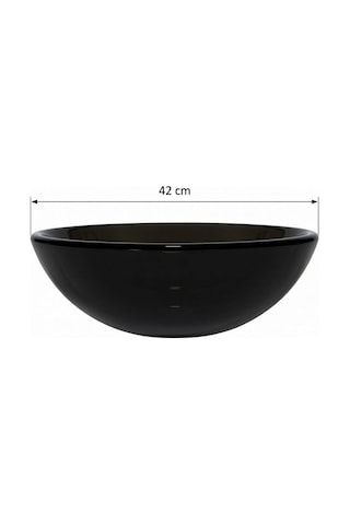 Brezza - Tb14scnk Siyah Cam Çanak Lavabo - 55009411 Siyah