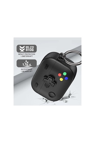 Caseonn Apple Airpods Uyumlu 5 Kılıf Gamepad Tasarımı Kilitli Kapak Lacivert