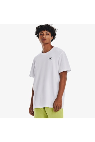 Under Armour Logo Emb Heavyweight Ss Erkek Beyaz T-shirt Düz 1373997 Beyaz