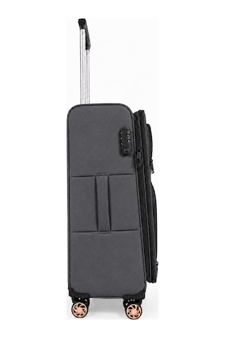 Fossil Unisex Kumaş Orta Boy Ultra Hafif Şifreli Körüklü Kendi Etrafında Dönebilen Valiz 010-02 Gri