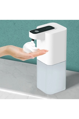 Otomatik Köpük Sabunluk Usb Şarjlı Temassız Dispenser 2 Beyaz