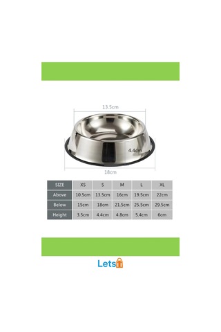 Paslanmaz Çelik Kauçuk Tabanlı Mama Kabı 18 Cm
