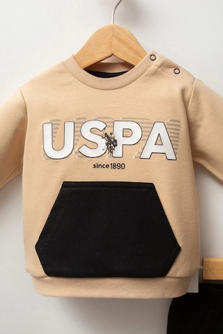 U.S. Polo Assn. Erkek Bebek 2li Takım - Bej Bej