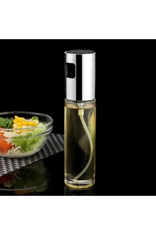Biishe 100ml Kapasiteli Şeffaf Spreyli Yağdanlık Sosluk Yağ Püskürtücü Yağ Şişesi Çok Renkli