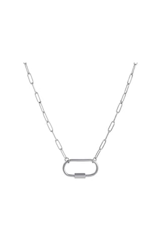 Paslanmaz Çelik Temel Canlı Zincir Kolye Fırın Vakum Elektrokaplama Çok Yönlü Bayan Kolyesi Gümüş