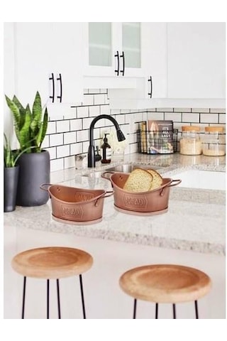 The Mia Ekmek Servisi 23x14 Cm Bakır