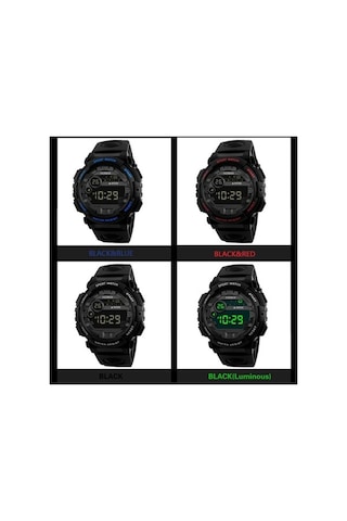 Yingfu Yüksek Kaliteli Spor Saati Su Geçirmez Erkek Siyah-mavi Kol Saat Siyah - Mavi