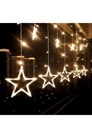 Sones 220v Ab Fişi Led Yıldız Işığı Noel Işıkları İç/dış Dekoratif Aşk Perdeleri Lambası Tatil Düğün Partisi Aydınlatması İçin Beyaz