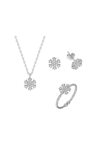 Glorria Gümüş Kar Tanesi Set (381943258)