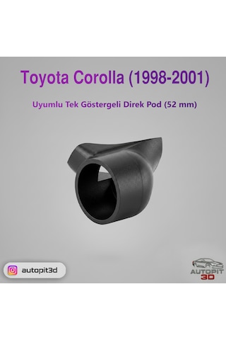 Toyota Corolla 1998-2001 Uyumlu Tek Göstergeli Direk Pod 52 Mm