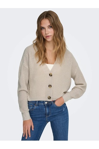 Only Onlcarol Nice L/s Cardigan Knt Noos Kadın Hırka 15211521 Bej
