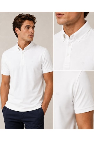 Craft Kagi Polo Yaka Düğmeli Tişört Lila