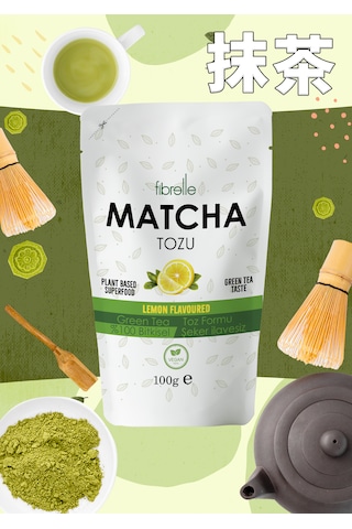 Fibrelle Matcha Limon Aromalı 100g