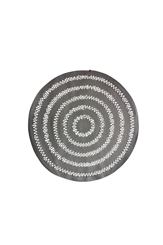 Nakkaş Home 120x120 Jüt Yuvarlak Grey Kilim