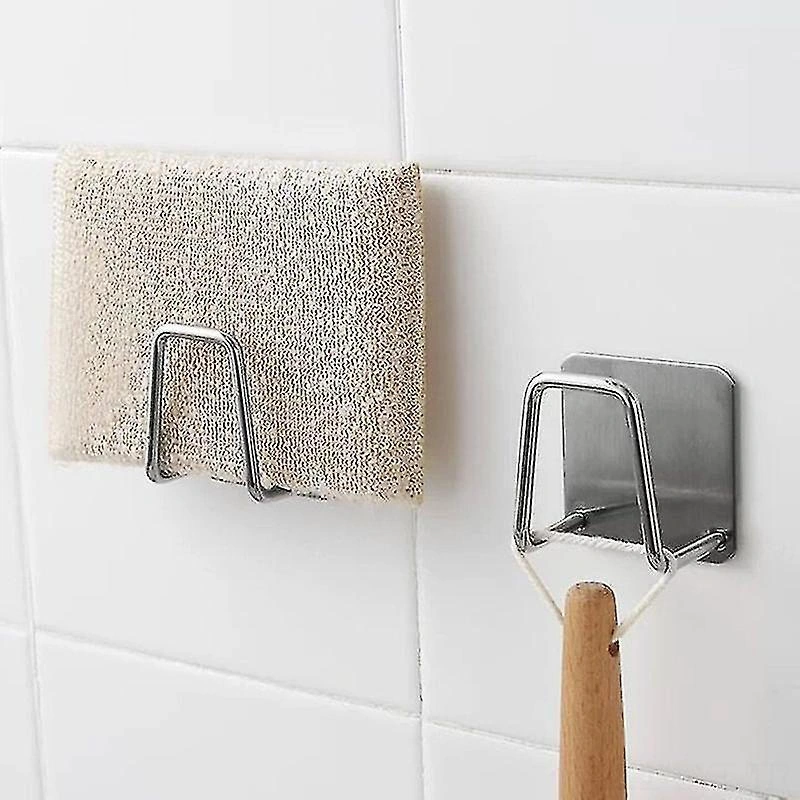 Youtek 304 Paslanmaz Çelik Mutfak Süpürge Tutucu, Otomatik Süzme, Kendine Yapışkan Duvar Takımı, Organize Edici Aksesuar - 4'lü Set Diğer