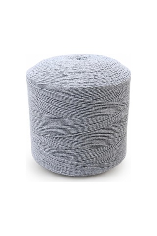 1 Kg Pamuklu El Örgü İpi Runner İpi- Amigurumi Koton İp Punch İpi Motif Açık Gri Renk