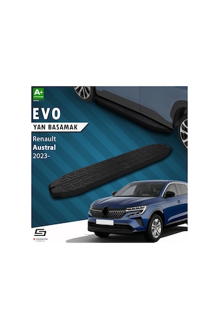 S-dizayn Renault Austral Evo Siyah Yan Basamak 183 Cm 2023 Üzeri