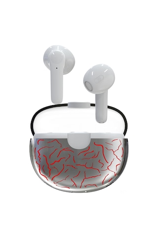 Qingmipy Beyaz Vg58 Bluetooth 5.1 Kulaklıklar - 13mm Hoparlör, Uzun Pil Ömrü, Akıllı Dokunmatik Kontrol, Konforlu Taşıma