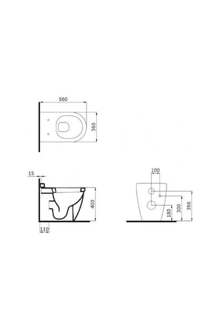 Bocchi - Taormina Arch Duvara Tam Dayalı Yerden Tek Klozet Mat Siyah - 1016-004-0128 Diğer