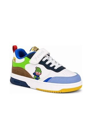 Cool Kids Çocuk Unisex Kışlık Su Geçirmez Kaydırmaz Hafif Kauçuk Taban Rahat Cilt Deri Spor Ayakkabı Beyaz