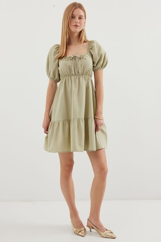 Bigdart 2351 Kloş Poplin Elbise - Çağla 001