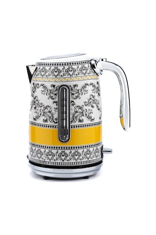 Berghoff Gem Royal Margery 1.7 Litre Sarı Siyah Desenli Su Isıtıc