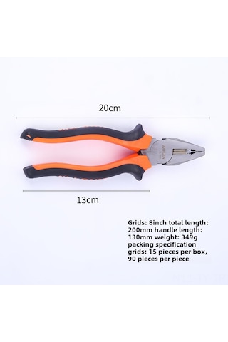 Teltree 8 İnç Çelik Telli Kesici, Elektrikçi İçin Çok Fonksiyonlu, İzolasyon Soyucu, Toptan Satış, Dayanıklı, Kolay Kullanıma Uygun Pense