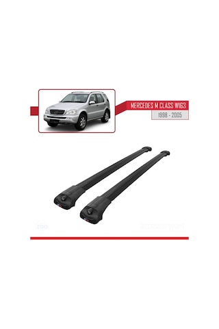 Mercedes M Class W163 1998-2005 Arası İle Uyumlu Ace-1 Ara Atkı Tavan Barı Siyah
