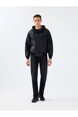 LOFT Regular Fit Erkek Mont Pu Siyah