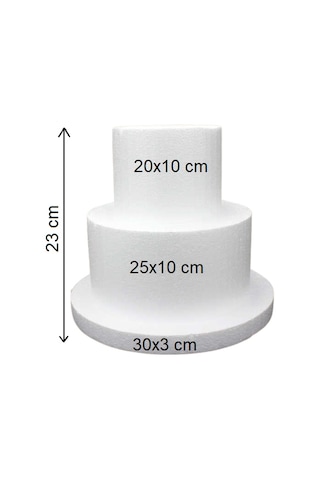 Strafor 2 Katlı Maket Pasta 20x10-25x10 Cm Tabanlık 30x3 Cm 0 Strafor 2 Katlı Maket Pasta 20x10-25x10 Cm Tabanlık 30x3 Cm 0