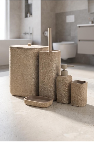 Acar Laduree Kahve 5'li Banyo Set Jhn-09779