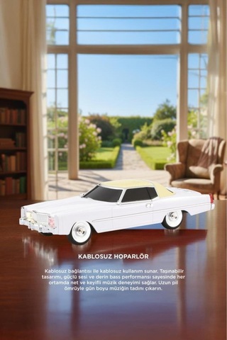 Bluetooth Hoparlör Cadillac 1969 Görünümlü Retro Klasik Araba Tasarımlı 10w Fm Usb Tws Speaker D83