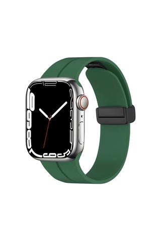 Watch 38mm Uyumlu Krd-84 Uyumlu Zyl Kordon Koyu Yeşil