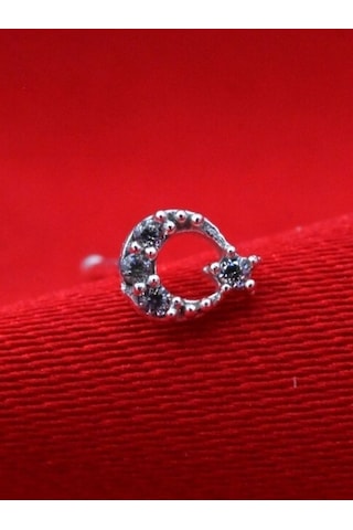 Gümüş Zirkon Taş Ay Yıldız Figür Hızma 925 Ayar Hızma-hızma43 Gümüş