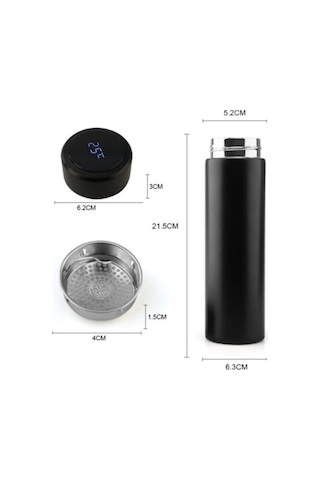 Dijital Sıcaklık Göstergeli Renkli Çelik Termos - 500 Ml 5570 Çok Renkli