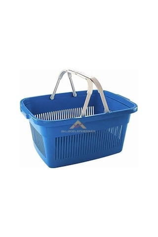 Market Sepeti Sağlam Plastikten Üretim Market İçi Hafif Alışveriş El Sepeti 46x34cm