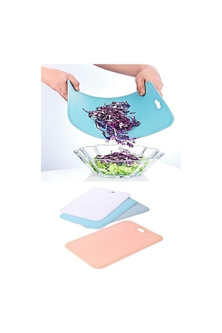 Buffer Bükülebilir Esnek Kesme Matı Meyve Sebze Doğrama Kesme Tahtası 20x30 Cm Çok Renkli
