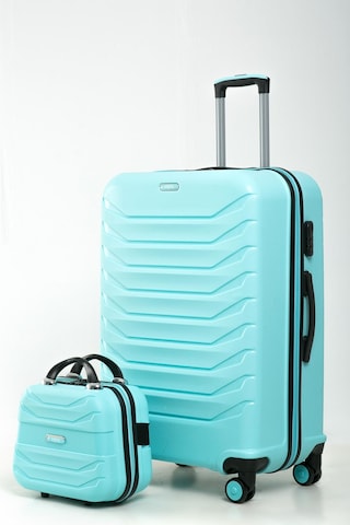 Yefa Pp Polipropilen Kırılmaz Büyük & Makyaj Boy 2'li Valiz Seti Su Yeşili