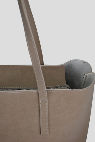 Kadın Büyük Boy Süet El Ve Omuz Çantası - Vizon Vizon